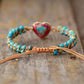 PASSIONATE HEART JASPER BRACELET - dressowy