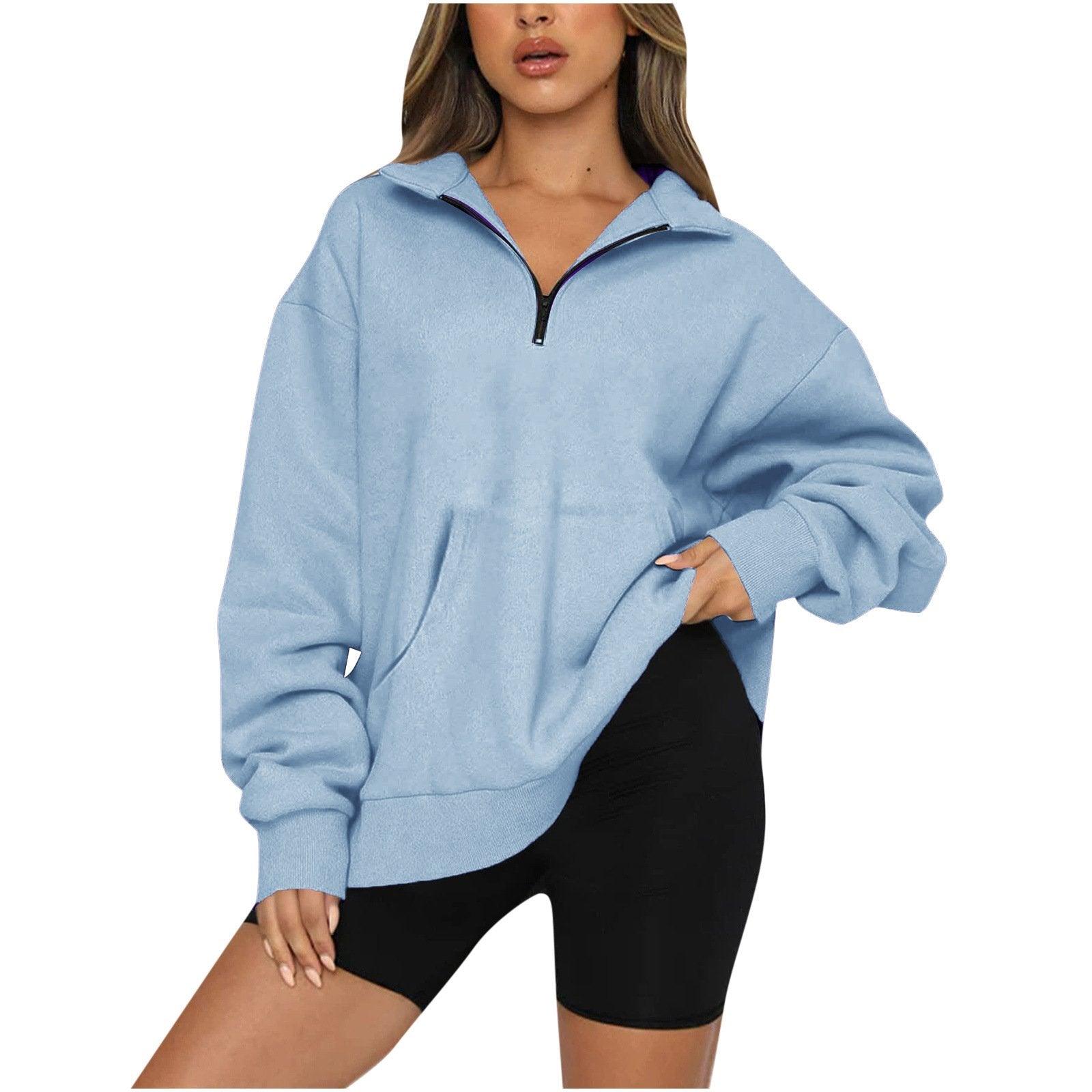 plus size baggy pocket hoodie - dressowy