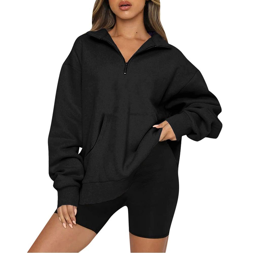 plus size baggy pocket hoodie - dressowy