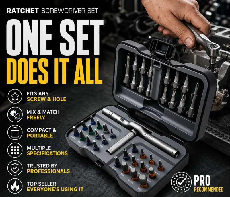 🛠️Freely assemble to solve all tool troubles 🛠️ 24-in-1 screwdriver set – Magnetic, compact, and portable