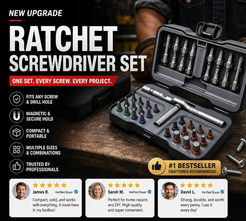 🛠️Freely assemble to solve all tool troubles 🛠️ 24-in-1 screwdriver set – Magnetic, compact, and portable