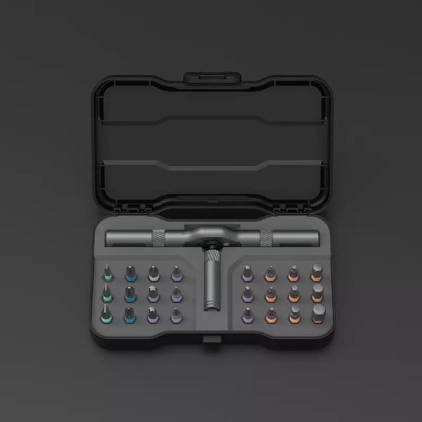 🛠️Freely assemble to solve all tool troubles 🛠️ 24-in-1 screwdriver set – Magnetic, compact, and portable