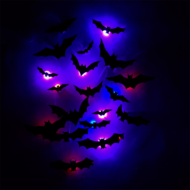 ⏰Spooky 3D Bat LED Wall Light, Halloween Indoor Outdoor Wall Decoration Light👻