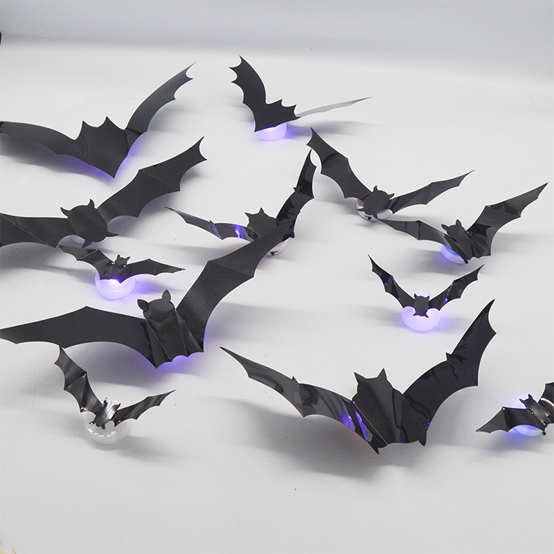 ⏰Spooky 3D Bat LED Wall Light, Halloween Indoor Outdoor Wall Decoration Light👻
