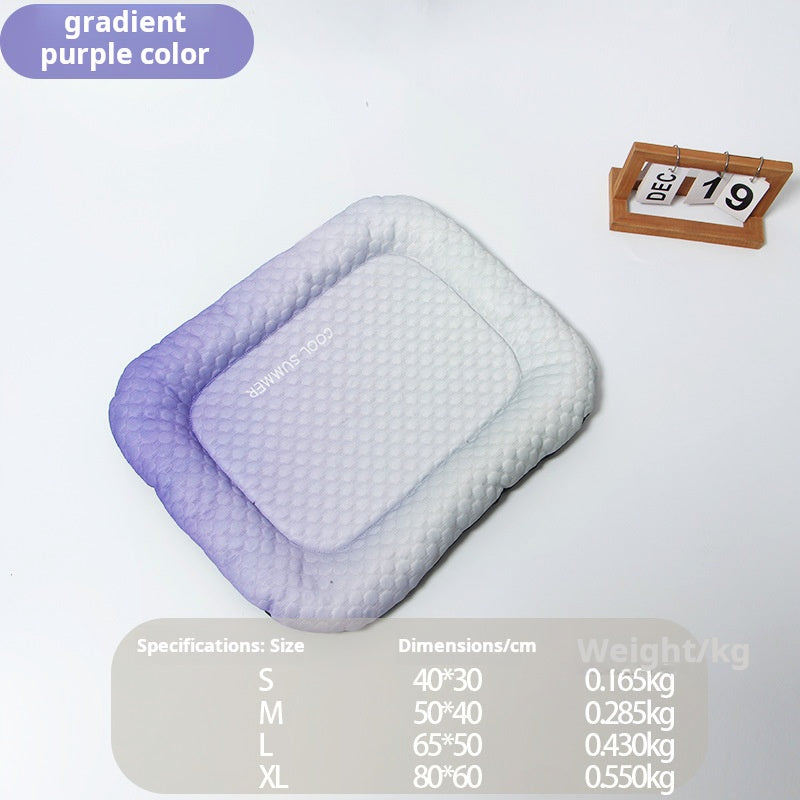 🔥LAST DAY SALE ONLY￡9.99!!❄Pawchill™🇬🇧Pet Cooling Mat for Dogs & Cats 🐾 Naturally Cool Ice-Silk Pad • Breathable, Washable & Soft 🌿 For Floors, Sofas & Car Travel • Multiple Sizes • Gradient Colours ☀️🐶🐱