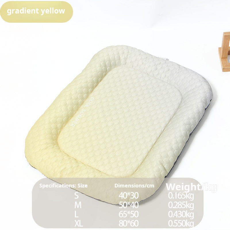 🔥LAST DAY SALE ONLY￡9.99!!❄Pawchill™🇬🇧Pet Cooling Mat for Dogs & Cats 🐾 Naturally Cool Ice-Silk Pad • Breathable, Washable & Soft 🌿 For Floors, Sofas & Car Travel • Multiple Sizes • Gradient Colours ☀️🐶🐱