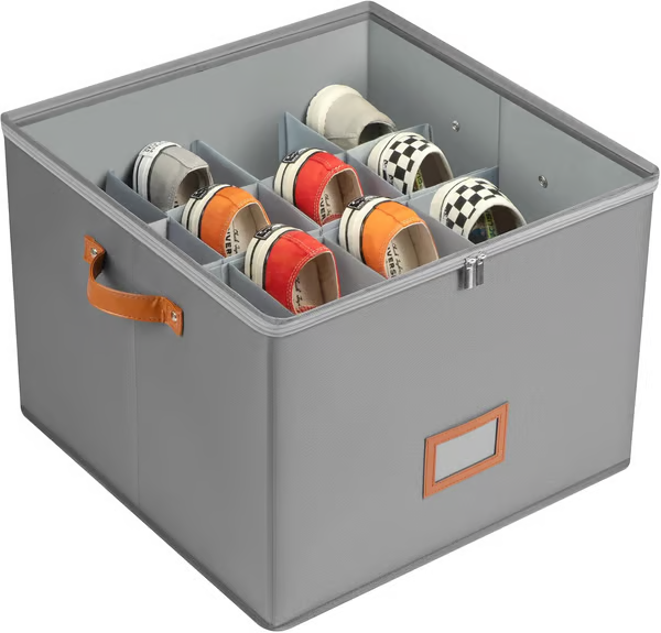 👟 Fabric Shoe Organizer Storage Box – Foldable, Large Capacity, Dustproof & Breathable for Closet & Bedroom 🧺✨