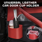 🥳2026 HOT SALE🥳💞50K+ SOLD!🚗🧺 66% OFF! Leather Car Door Cup Holder – Wide‑mouth opening, easy reach for drinks & phone. Clip‑on secure fit. PU leather, tough & stylish. 🛡️✨