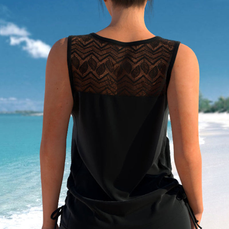 ⏰LAST DAY 49% OFF - Miraclesuit Women's Tummy Control Tankini Set with Built-In Bra – Flattering Boho Swimwear with Shorts🔥