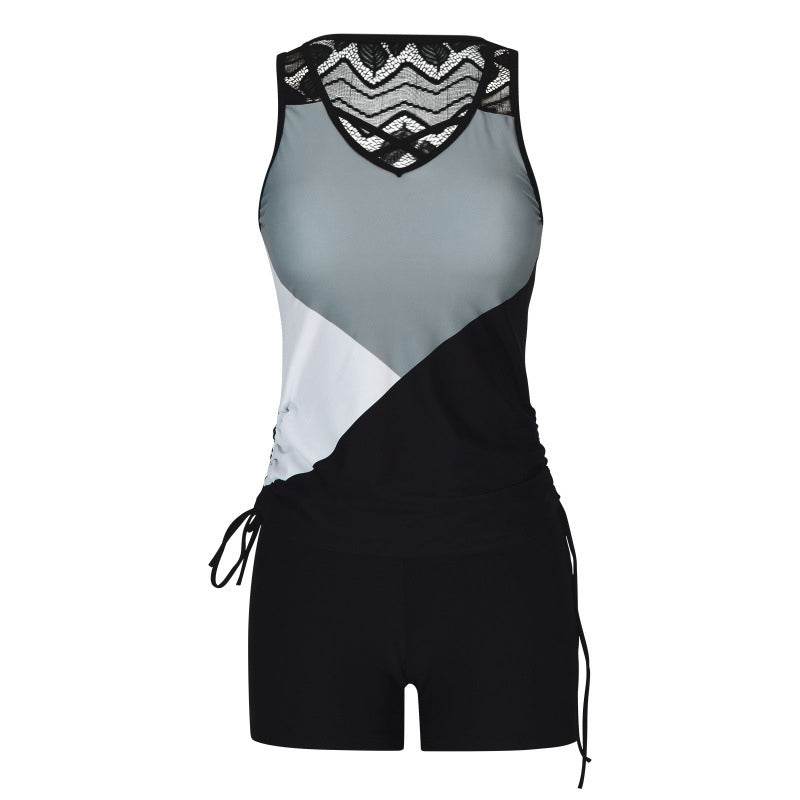 ⏰LAST DAY 49% OFF - Miraclesuit Women's Tummy Control Tankini Set with Built-In Bra – Flattering Boho Swimwear with Shorts🔥