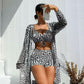 👙49% OFF NOW! 🔥 Women's 3-Piece Geometric Print Swimwear Set – Trendy Design, Comfortable Fit & Perfect for Beach Days 🏖️