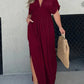 💗 SLIT V-NECK EFFORTLESS MAXI LONG DRESS