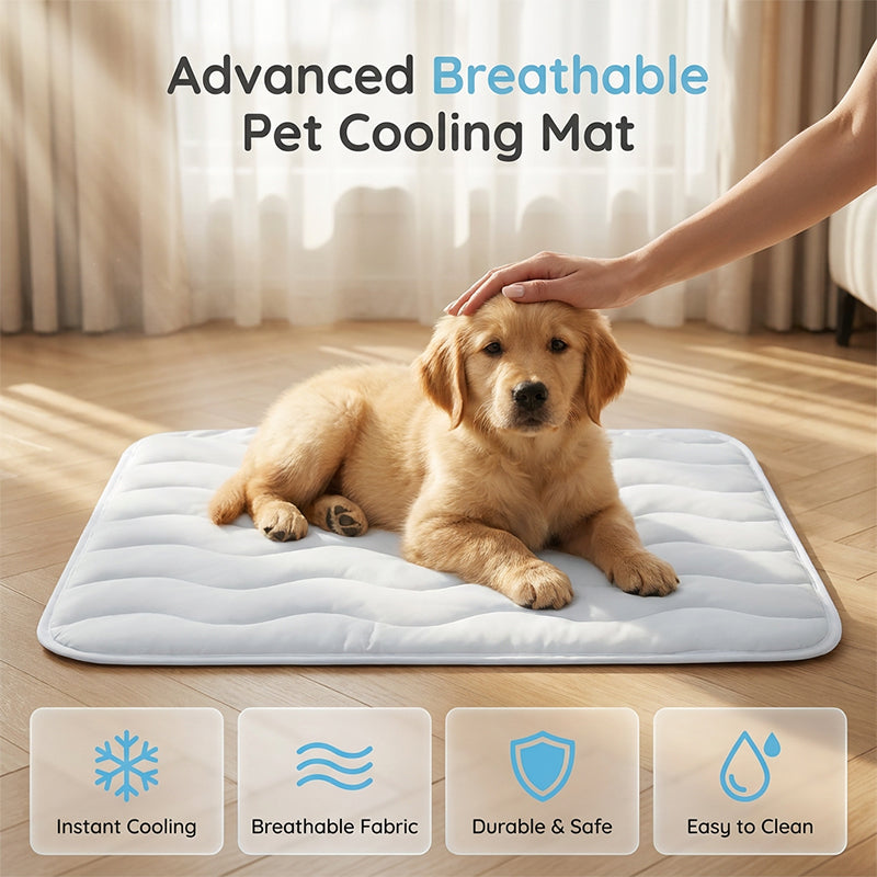 ❄️2026 Summer Hot Sale 40% OFF🧊PawDew™ for Dogs & Cats – Vet-Approved Ice-Silk Cooling Pad ❄️ | Q-MAX >0.4 | Washable 🧼, Non-Slip 🛟 | Perfect for Large Breeds & US Summers ☀️🇬🇧