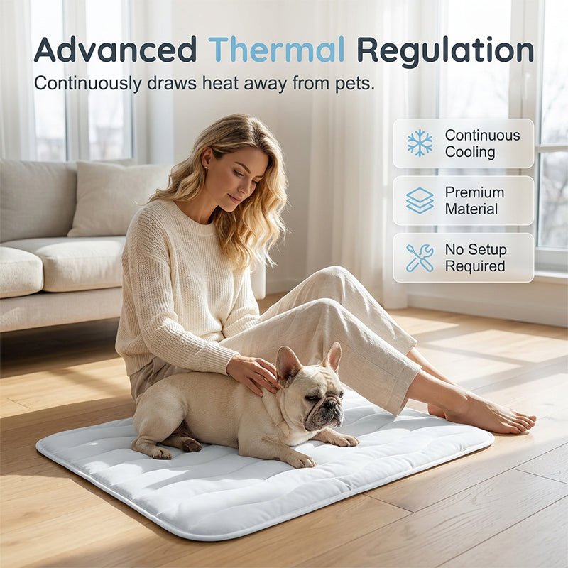 ❄️2026 Summer Hot Sale 40% OFF🧊PawDew™ for Dogs & Cats – Vet-Approved Ice-Silk Cooling Pad ❄️ | Q-MAX >0.4 | Washable 🧼, Non-Slip 🛟 | Perfect for Large Breeds & US Summers ☀️🇬🇧