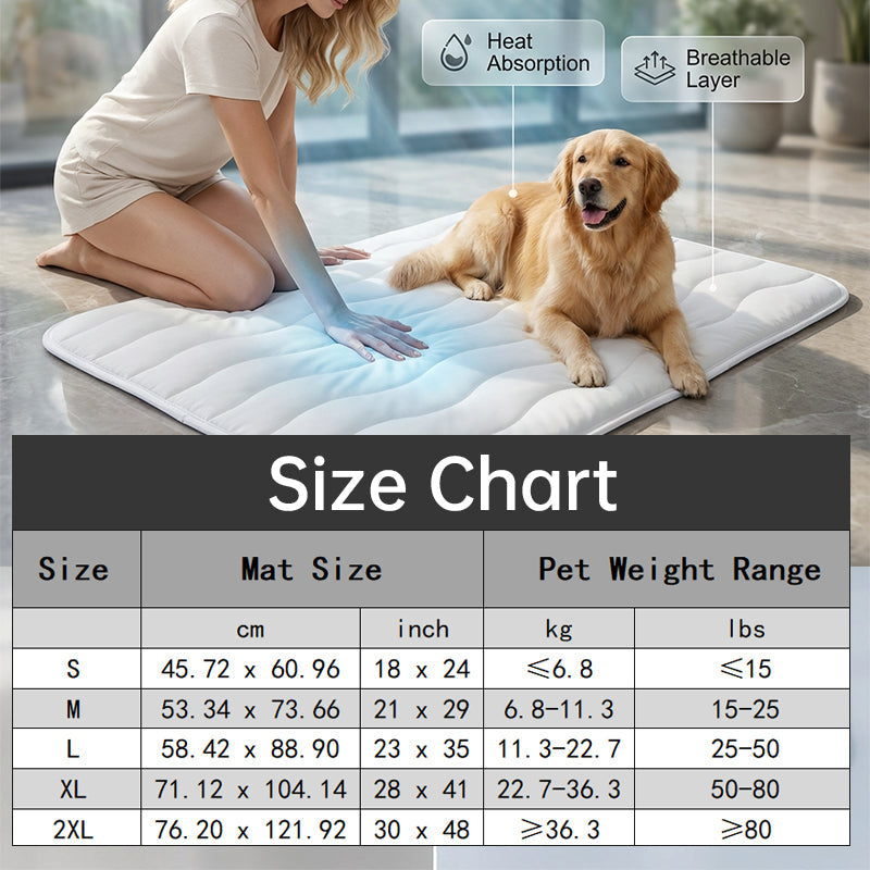 ❄️2026 Summer Hot Sale 40% OFF🧊PawDew™ for Dogs & Cats – Vet-Approved Ice-Silk Cooling Pad ❄️ | Q-MAX >0.4 | Washable 🧼, Non-Slip 🛟 | Perfect for Large Breeds & US Summers ☀️🇬🇧