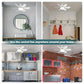 2-in-1 Portable Ceiling Fan & Light With Remote Control💡