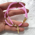 Double-Wrap Rosary Beaded Bracelet