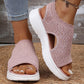 👡49% OFF NOW ! 💐 Women's Breathable Knit Platform Sandals – Air-permeable knit upper, cushioned sole & lightweight comfy summer footwear ✨