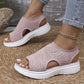 👡49% OFF NOW ! 💐 Women's Breathable Knit Platform Sandals – Air-permeable knit upper, cushioned sole & lightweight comfy summer footwear ✨