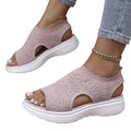 👡49% OFF NOW ! 💐 Women's Breathable Knit Platform Sandals – Air-permeable knit upper, cushioned sole & lightweight comfy summer footwear ✨