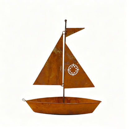 ⛵️⛵️Last Day Sale 49% OFF-Rustic Sailboat Metal Planter☘️