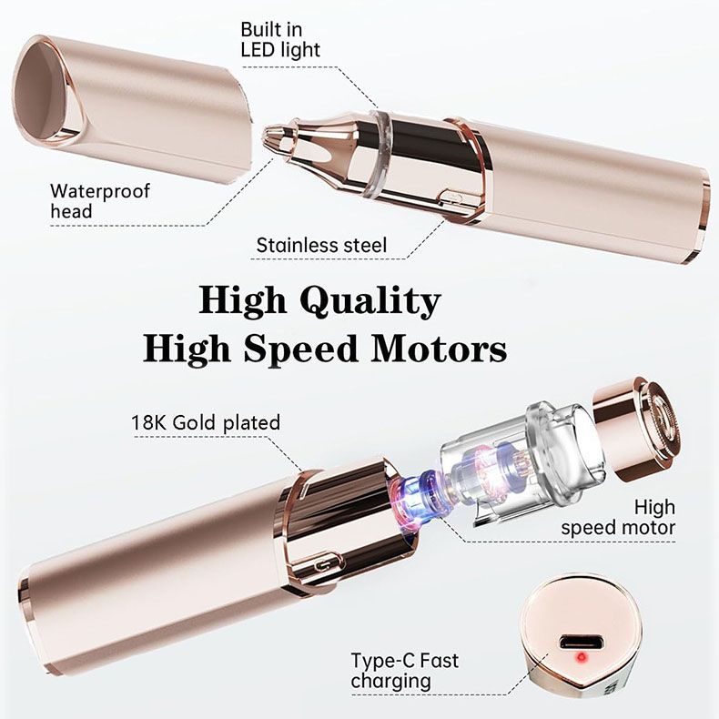 🔥Last Day Sale 49% OFF-2 In 1 Facial Hair Remover & Eyebrow Trimmer🎁🎁