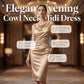Women's Sleeveless Cowl Neck Midi Dress & Showcasing nobility and luxury