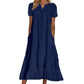 ☀️☀️Last Day Sale 49% OFF-Women's Elegant V-Neck Short Sleeve Dress