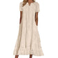 ☀️☀️Last Day Sale 49% OFF-Women's Elegant V-Neck Short Sleeve Dress