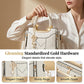 👜 LIMITED-TIME 50% OFF! ✨ Women's Top-Handle Satchel – V-Stitched, Gold Hardware, Multi-Compartment 🌸