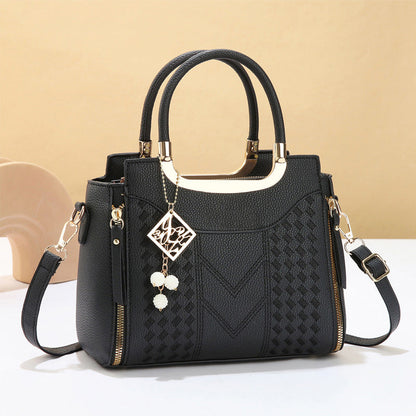 👜 LIMITED-TIME 50% OFF! ✨ Women's Top-Handle Satchel – V-Stitched, Gold Hardware, Multi-Compartment 🌸