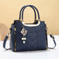 👜 LIMITED-TIME 50% OFF! ✨ Women's Top-Handle Satchel – V-Stitched, Gold Hardware, Multi-Compartment 🌸