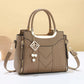 👜 LIMITED-TIME 50% OFF! ✨ Women's Top-Handle Satchel – V-Stitched, Gold Hardware, Multi-Compartment 🌸