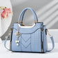 👜 LIMITED-TIME 50% OFF! ✨ Women's Top-Handle Satchel – V-Stitched, Gold Hardware, Multi-Compartment 🌸