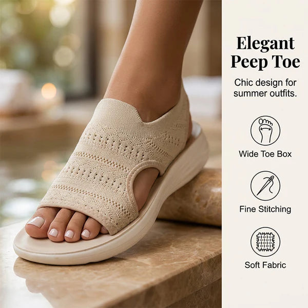 Women's Breathable Knit Platform Sandals ✨