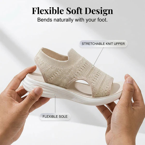 Women's Breathable Knit Platform Sandals ✨