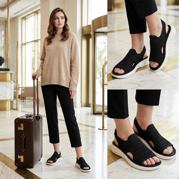 Women's Breathable Knit Platform Sandals ✨