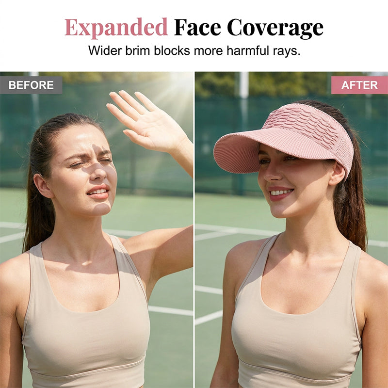 🔥Last Day Sale 49% OFF-Women's Breathable Knit Sun Visor Hat