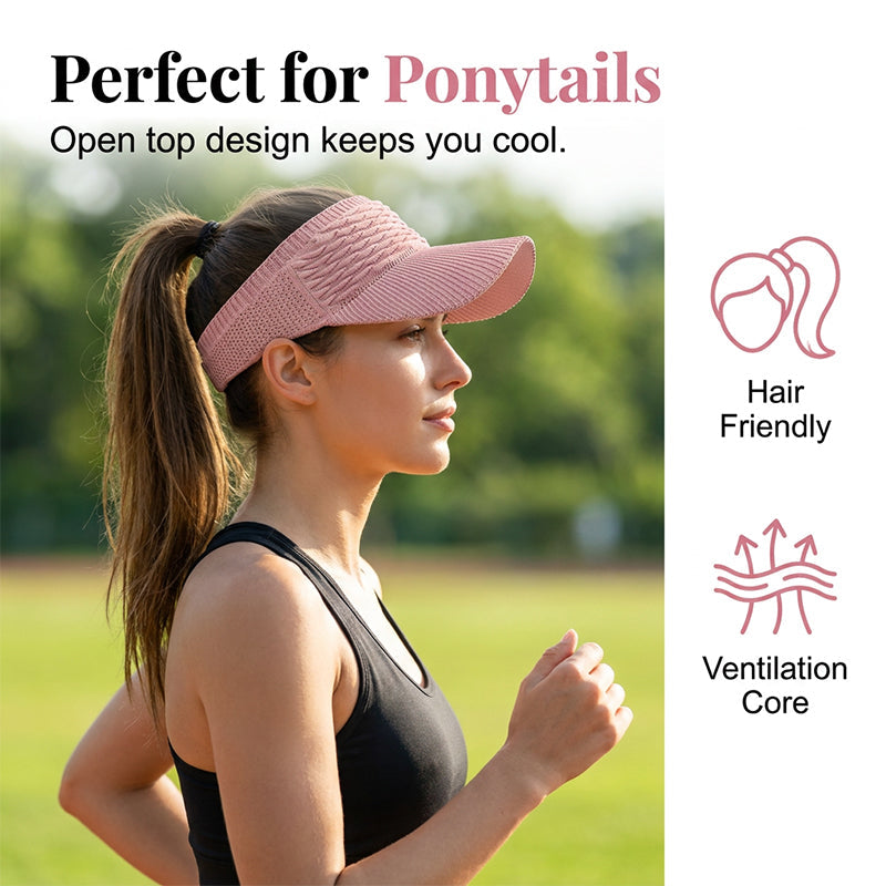 🔥Last Day Sale 49% OFF-Women's Breathable Knit Sun Visor Hat