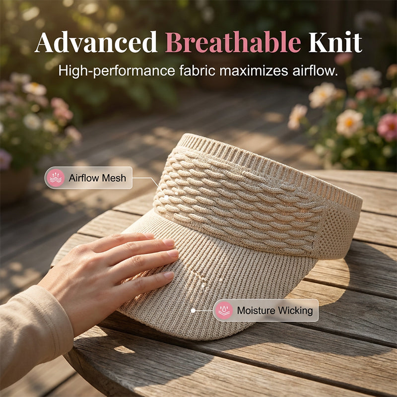 🔥Last Day Sale 49% OFF-Women's Breathable Knit Sun Visor Hat
