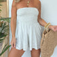 ☀️☀️Last Day Sale 49% OFF-Strapless Off Shoulder Pleated Flowy Short Romper👗👗