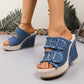 🔥Last Day Promotion 49% OFF🔥Women's Casual Denim Platform Slide Sandals