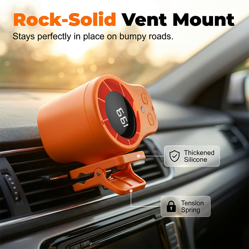 🌀Summer Hot Sale - ONLY ￡19.99!!💨50K+ SOLD!🚙Hands-Free Personal Cooling Fan with LED Display❄️🌬️