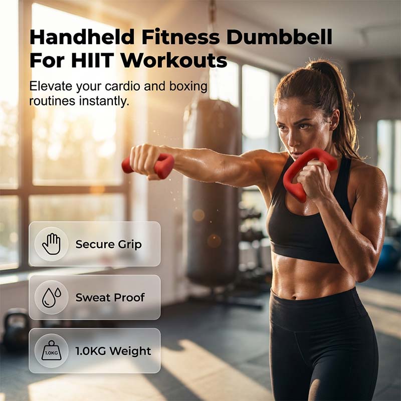 Handheld Fitness Dumbbell for HIIT & Boxing