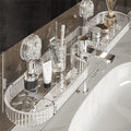 🧴Summer Hot Sale💪 Strong & Stable Faucet Storage Rack | Thickened Wide Panels + Guardrails Hold Large Bottles Securely 🧴 Universal U-Shape Fit, No Interference | Built-in Drainage Holes Keep Items Dry 💧 Tool-Free Suction Cup Installation ✨