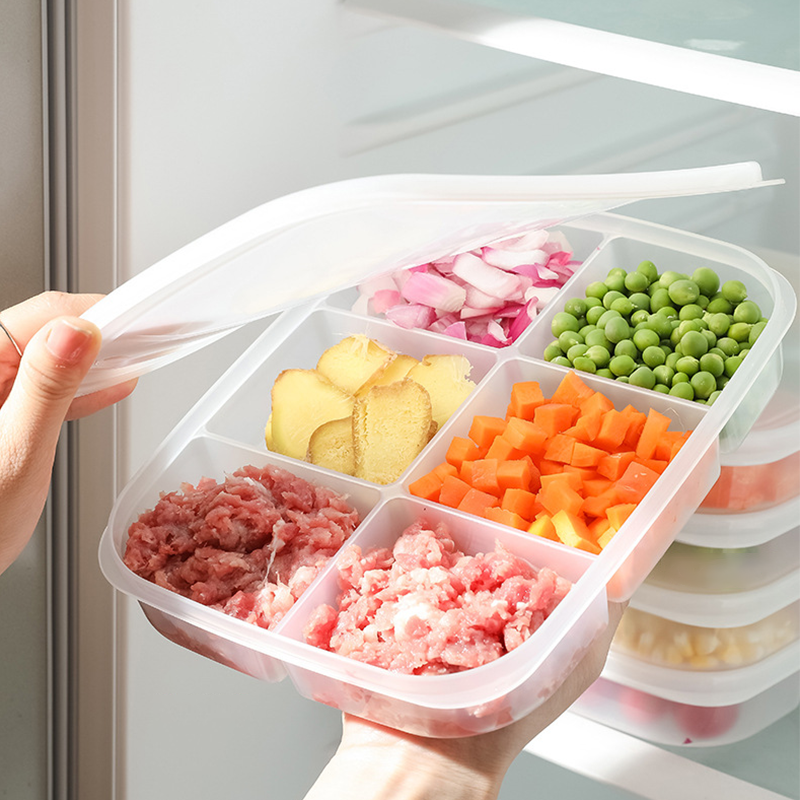 🔥 HOT SALE – Multi-Section Meal Prep Container | Keeps Food Separated, No Flavor Mixing 🍋 Airtight Lid, Stackable Design, Fridge & Microwave Safe | Transparent for Quick View, Food-Grade PP5, Reusable 💪