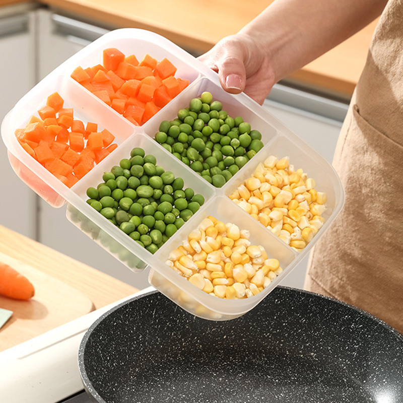 🔥 HOT SALE – Multi-Section Meal Prep Container | Keeps Food Separated, No Flavor Mixing 🍋 Airtight Lid, Stackable Design, Fridge & Microwave Safe | Transparent for Quick View, Food-Grade PP5, Reusable 💪