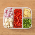 🔥 HOT SALE – Multi-Section Meal Prep Container | Keeps Food Separated, No Flavor Mixing 🍋 Airtight Lid, Stackable Design, Fridge & Microwave Safe | Transparent for Quick View, Food-Grade PP5, Reusable 💪