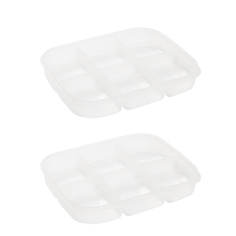 🔥 HOT SALE – Multi-Section Meal Prep Container | Keeps Food Separated, No Flavor Mixing 🍋 Airtight Lid, Stackable Design, Fridge & Microwave Safe | Transparent for Quick View, Food-Grade PP5, Reusable 💪