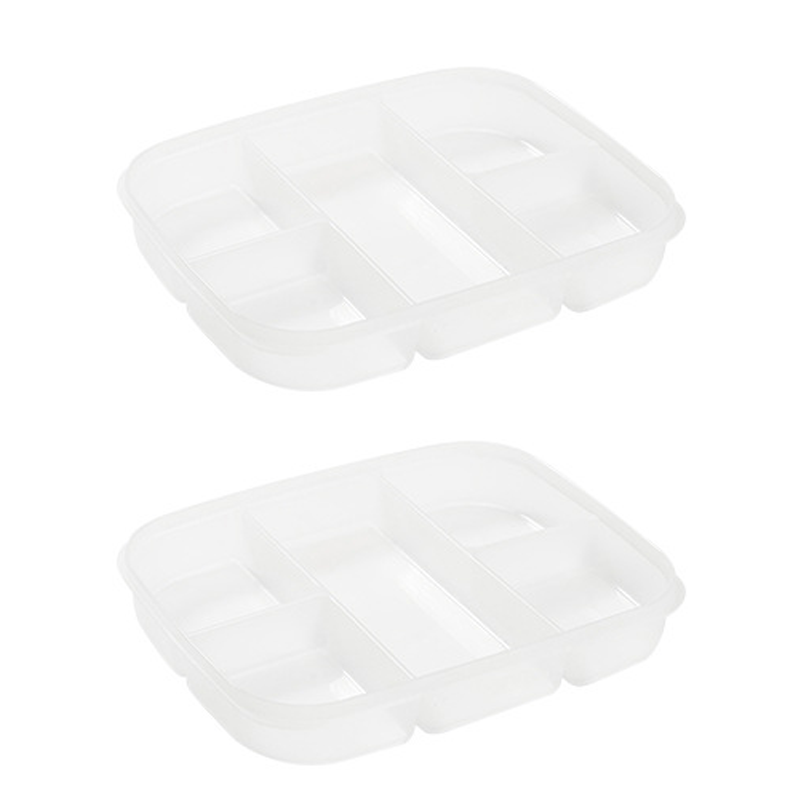 🔥 HOT SALE – Multi-Section Meal Prep Container | Keeps Food Separated, No Flavor Mixing 🍋 Airtight Lid, Stackable Design, Fridge & Microwave Safe | Transparent for Quick View, Food-Grade PP5, Reusable 💪